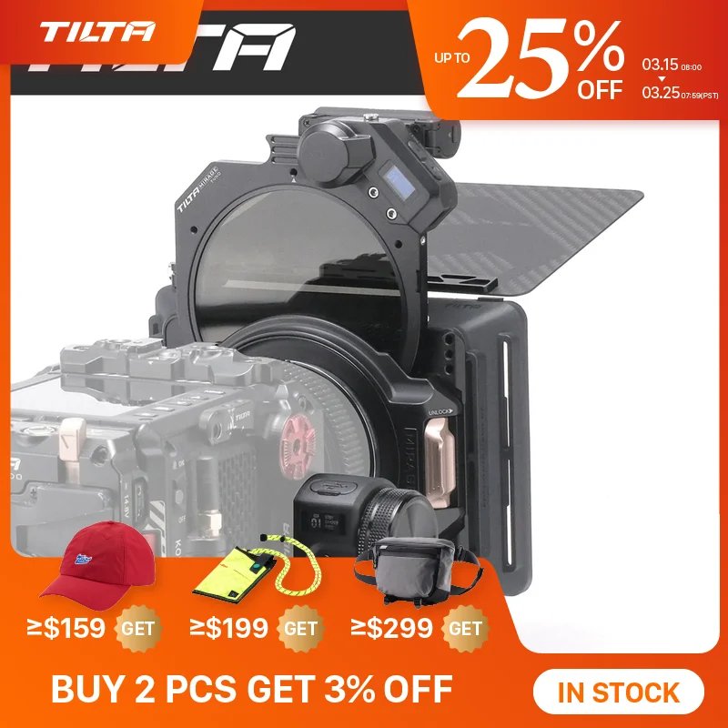 TILTA MB-T16-B Mirage motorisierte Matte Box mit VND-Filtersatz | 4x5,65 Filterrahmen für DSLR- und spiegellose Kameras, Pro Photograp Image