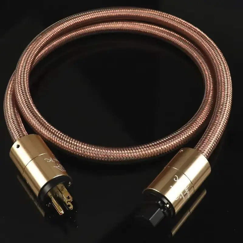 Hochwertiges EU-Schuko-Stromkabel für CD-Verstärker, EU-Version Steckerkabel, HiFi-Netzkabel Image