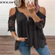 Sommer Neue Spitze Blütenblatt Hälfte Sleeve Zipper Damen T-Shirt für frauen Oversize Off Schulter