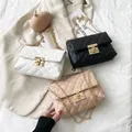 Stick garn kleine pu Leder Umhängetaschen für Frauen Trend Handtasche weibliche lässige Marke