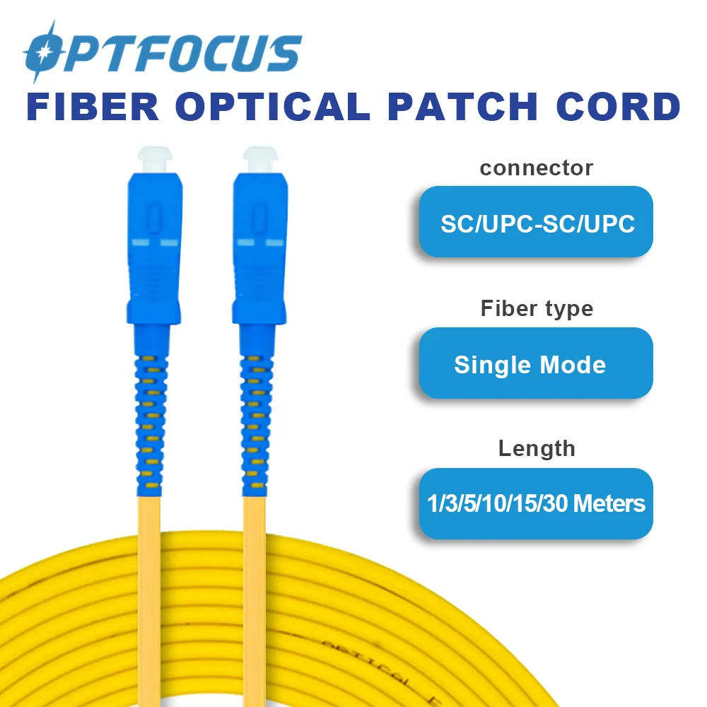 Glasfaser-Patchkabel LC SC FC ST UPC APC Single Mode Jump Cable Single 1M 3M 5M 10M 15M Dual Solo Fibra Cable Image