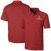 Men's Cutter & Buck Red PGA TOUR Volunteers Big Tall Forge Pencil Stripe Stretch Polo