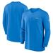 Men's Nike Powder Blue Los Angeles Chargers 2023 Sideline Performance Long Sleeve Tri-Blend Quarter-Zip Top