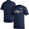 Men's adidas Navy Georgia Tech Yellow Jackets Pregame AEROREADY T-Shirt