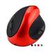 KUYHRF Wireless Ergonomic Mouse Rechargeable Vertical Mouse Right Handed Small Mouse with 6 Buttons 3 Adjustable 800/1200/1600 DPI for Laptop Desktop PC MacBook-Red