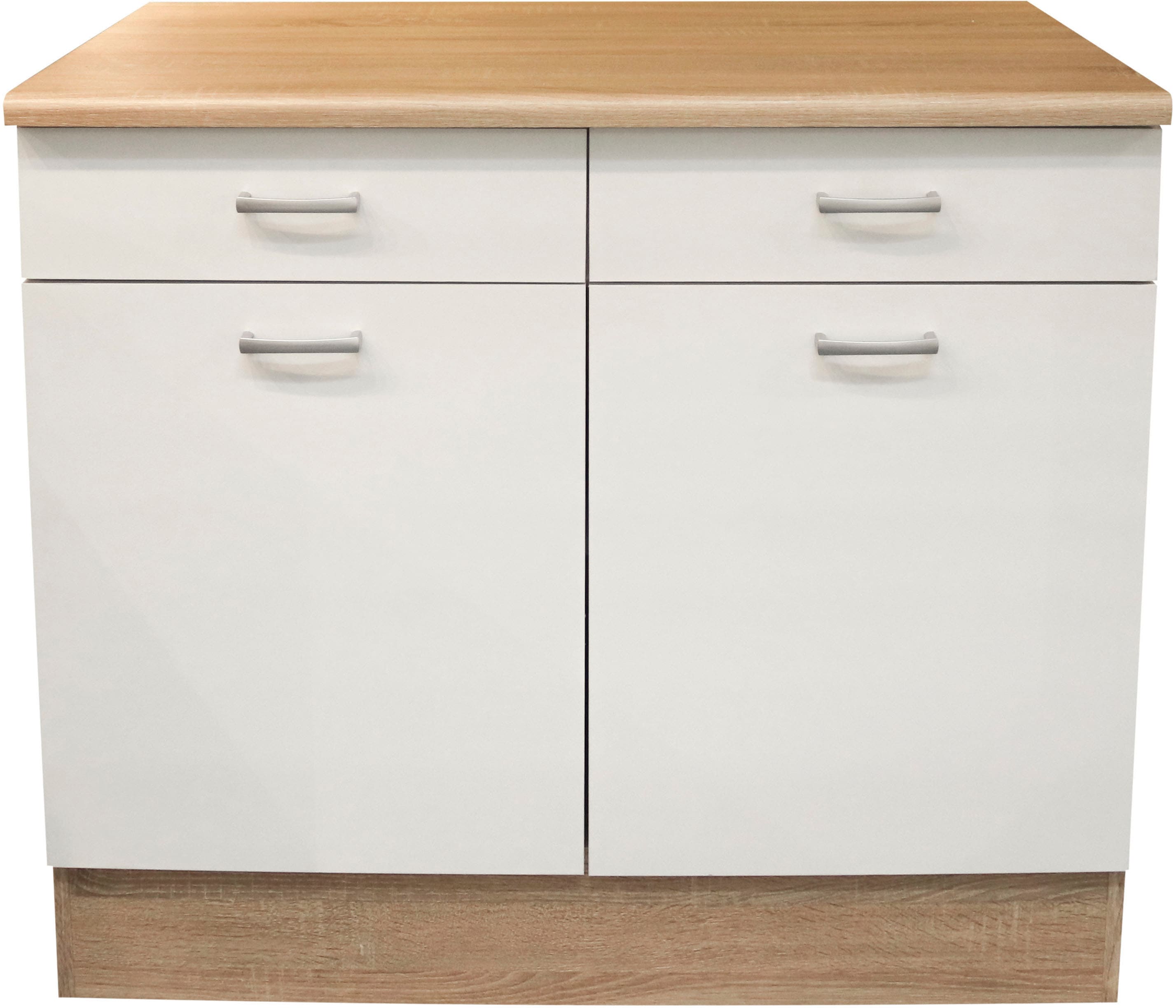 Unterschrank BASIC BY BALCULINA "Andy", weiß, B:100cm H:90cm T:60cm, Schränke, Küchenunterschrank, Breite 100 cm