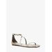 Michael Kors Polly Python Embossed Leather Sandal Natural 10