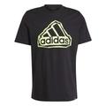 adidas Men's Folded Badge Graphic Tee T-Shirt, Black, 3XL