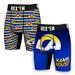 Men's Rock Em Socks Royal Los Angeles Rams Two-Pack Mascot Slogan Boxer Briefs