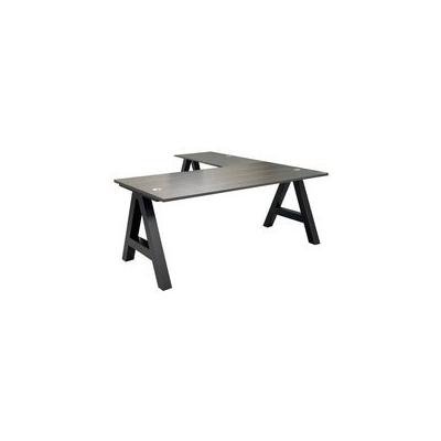 71" x 84" L-Shaped Office Desk with Metal A-Frame Base