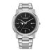 Men's Citizen Watch Silver Texas Longhorns Eco-Drive Black Dial Stainless Steel