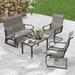 Lark Manor™ Ellett 4 Piece Sofa Seating Group Metal/Rust - Resistant Metal in Brown | Outdoor Furniture | Wayfair B3621B8AE23947849C207D0A45B486DB