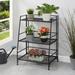 Rebrilliant Bogins 25" W Folding Metal Ladder Shelf Wire/Metal in Black | 34 H x 25 W x 17.25 D in | Wayfair 0498F6169C5D4F21B0A8B852427DA2DF