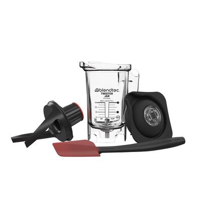 Blendtec 40-620-64 16 oz Twister Jar Package w/ Lids, Spatula, Wingtip Blade - Tritan, Clear