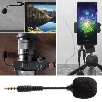 Microphone à capacité Flexible coudé à 360 degrés voix claire Mini Jack 3.5mm pour téléphone