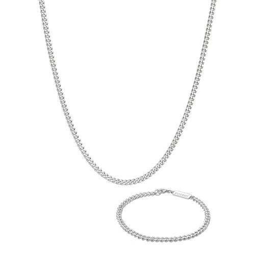 KUZZOI Schmuckset Herren silber, 50