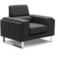 Hamilton - Fauteuil design en tissu gris foncé - gris foncé