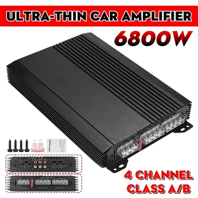 Amplificateur haute puissance pour modification audio de voiture 6800W 4 canaux 4 voies 12V
