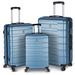 Luggage 3 Piece Sets Hardside Carry-on Luggage with TSA Lock, Expandable Lightweight Suitcase Sets 20"/24"/28", Cyan