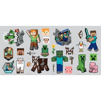 Minecraft Characters Peel and Stick Wall Decals by RoomMates