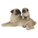 11.25" Baby with Mother Pug Outdoor Garden Statue