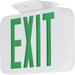 Progress Lighting Universal Green LED Exit Sign with Test Switch and - White