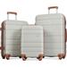 Luggage Sets of 3 New Model Expandable Luggage ABS Hardshell Lightweight Suitcase Sets with TSA Lock (20''24''28''), Light Gray