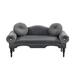 54" Modern Velvet Upholstered Loveseat Sofa Tufted Back Couch for Living Room with 2 Throw Pillows and Wood Legs