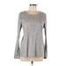 Croft & Barrow Pullover Sweater: Gray Tops - Women's Size Medium