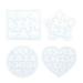 4Pcs Kids Coloring Blank Puzzle DIY Paper Jigsaw Puzzles Four Shapes Drawing Doodle Board (White)
