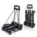 IvyH Folding Hand Truck Portable Aluminum Alloy Luggage Hand Cart Heavy Duty Stair Climbing Cart Suitable for Carry Luggage Shopping Moving Transport Goods 6-Wheels