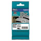 Tze Flexible Tape Cartridge For P-Touch Labelers 0.7 X 26.2 Ft Black On White | Bundle of 5 Each