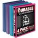 Samsill Durable View Binders - 1 Binder Capacity - Letter - 8 1/2 x 11 Sheet Size - 225 Sheet Capacity - 3 x D-Ring Fastener(s) - 2 Internal Pocket(s) - Polypropylene Chip | Bundle of 5 Packs