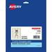 AveryÂ® Permanent Address Labels - 1 x 2 5/8 Length - Permanent Adhesive - Rectangle - Inkjet Laser - Matte White Metallic Gold - 30 / Sheet - 10 Total Sheets - 300 / P | Bundle of 5 Packs