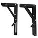 2Pcs Folding Shelf Brackets Stainless Steel Collapsible Brackets Wall Mount Rack