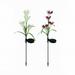 Outdoor Solar Stake Lights 2 Pack Solar Garden Lights With 8 Lily Flower Multi Color Changing LED Solar Lights For Garden