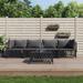 Aibecy 5 Piece Patio Set with Cushions Anthracite Steel