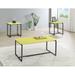 Ucloveria 3 Pieces Living Room Table Set Industrial Coffee Table with 2 Square End Side Tables Coffee Table Set with Metal Frame for Apartment Home Office