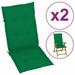 Aibecy Garden Highback Chair Cushions 2 pcs Green 47.2 x19.7 x1.2 Fabric