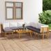 Aibecy 9 Piece Patio Set with Cushions Solid Acacia Wood