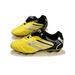 Frontwalk Boy s Soccer Cleats Round Toe Sneakers Lace Up Football Shoes Running Nonslip Trainers Adult Flat Yellow Long Cleats 2.5Y