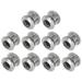 10pcs Silver Tone Chainring Nuts Road Bike MTB Bicycle Chain Ring Bolts Nuts