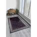 LaModaHome Area Rug Non-Slip - Purple Bordure Soft Machine Washable Bedroom Rugs Indoor Outdoor Bathroom Mat Kids Child Stain Resistant Living Room Kitchen Carpet 2.7 x 5 ft