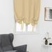 Lumento Kitchen Valance Rod Pocket Half Window Curtains Solid Color Light Blocking Short Blackout Curtain Ruched Waterproof Thermal Insulated Natural color 55.12 x 55.12