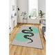 LaModaHome Area Rug Non-Slip Backing washable fine modern trend room Soft Machine Washable Bedroom Rug Indoor Outdoor Bathroom Mat Kids Child Stain Resistant Living Room Kitchen Carpet 5.3 x 7.6 ft