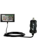 Gomadic Intelligent Compact Car / Auto DC Charger suitable for the Garmin nuvi 3597 LMTHD - 2A / 10W power at half the size. Uses Gomadic TipExchange