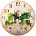 Mute Retro Style Farm Wall Clock - Rustic Wooden Wall Decor for Kitchen