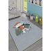 LaModaHome Area Rug Non-Slip - Grey Elephant Soft Machine Washable Bedroom Rugs Indoor Outdoor Bathroom Mat Kids Child Stain Resistant Living Room Kitchen Carpet 3.3 x 6.6 ft