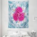 Roses Decorations Wall Hanging Tapestry Graphic of Roses and Lilies with Soft Bright Colors Nature Blooms Springtime Theme Bedroom Living Room Dorm Accessories 60 X 80 Inches by Ambesonne