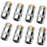 Car Tire Valve Cap Car Tire Pressure Monitoring Valve Cap Sensor Indicator 3 Color Eye Alert - copper core